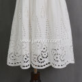 white eyelet lace flower flutter sleeve girl dress